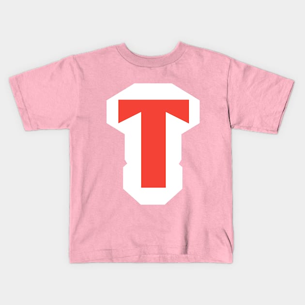 T shape t-shirt Kids T-Shirt by Universal house